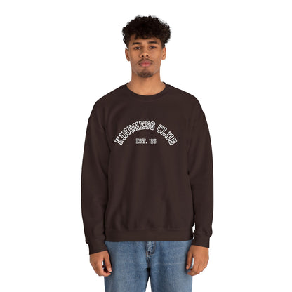 Kindness Club Varsity Embroidered Crewneck Sweatshirt