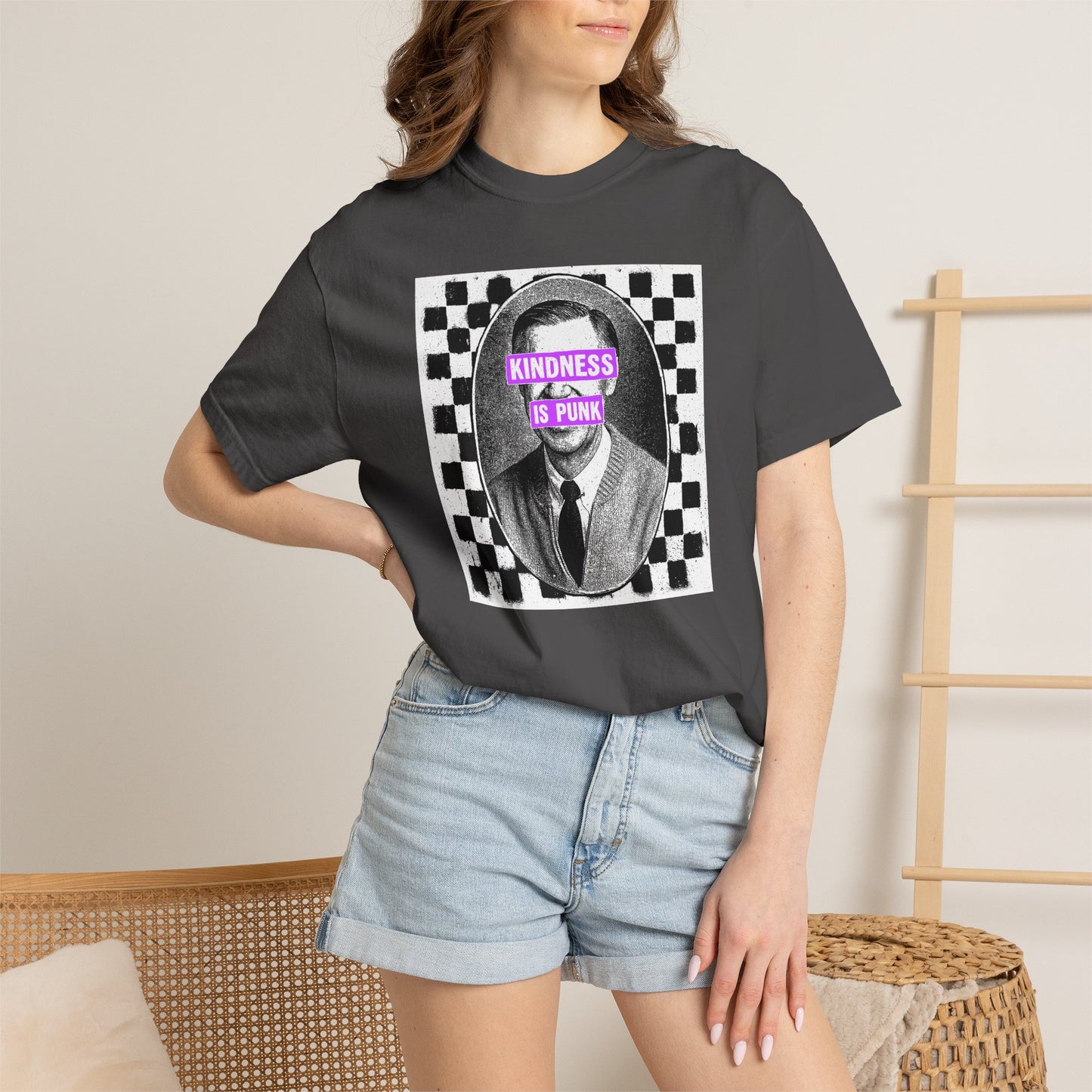 Unlikely Rebel Checkered Edition Unisex T-shirt (Violet)