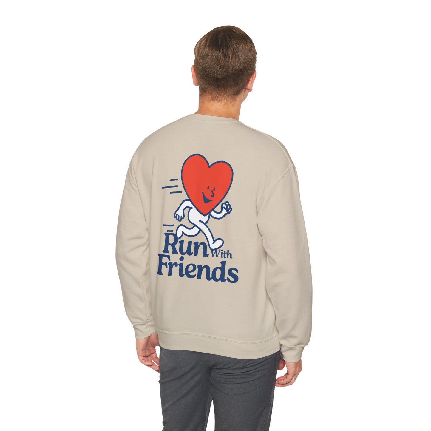 "Run with Friends" - Kindness Social Club - Crewneck Sweatshirt