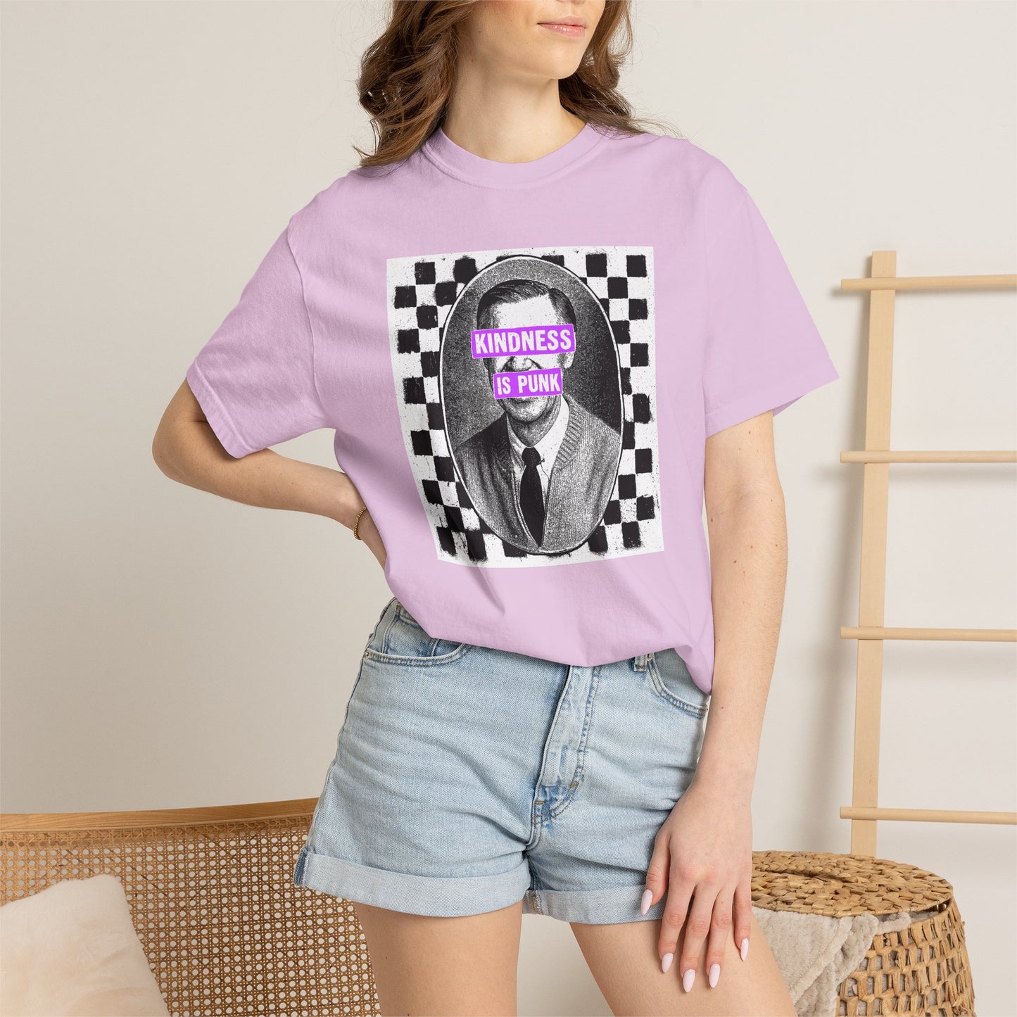 Unlikely Rebel Checkered Edition Unisex T-shirt (Violet)