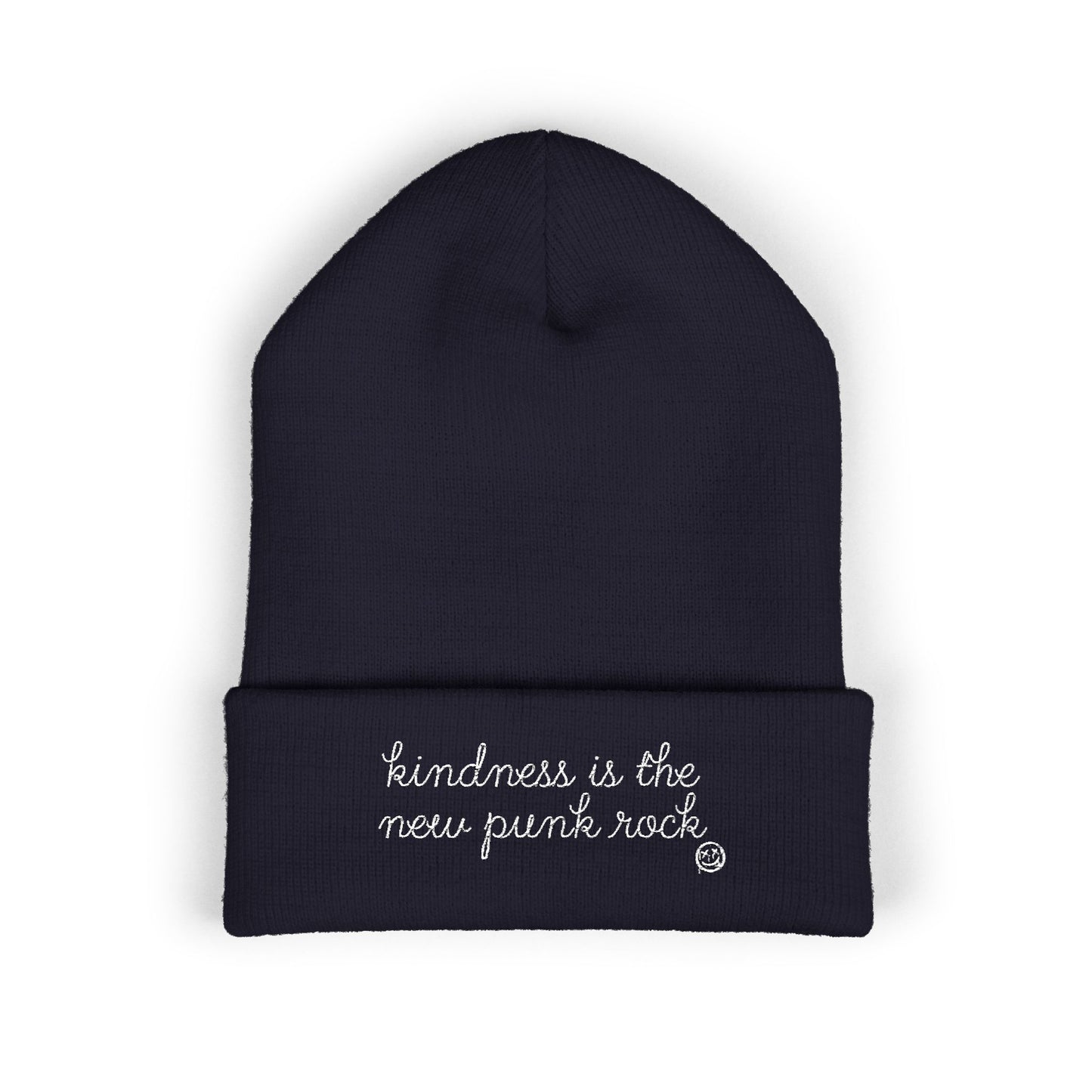 "Kindness Is The New Punk Rock" Embroidered Beanie