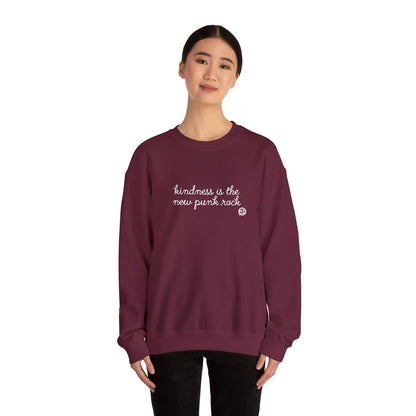 "Kindness Is The New Punk Rock" Embroidered Crewneck Sweatshirt