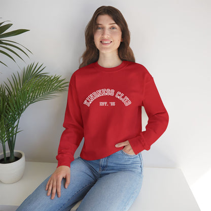 Kindness Club Varsity Embroidered Crewneck Sweatshirt