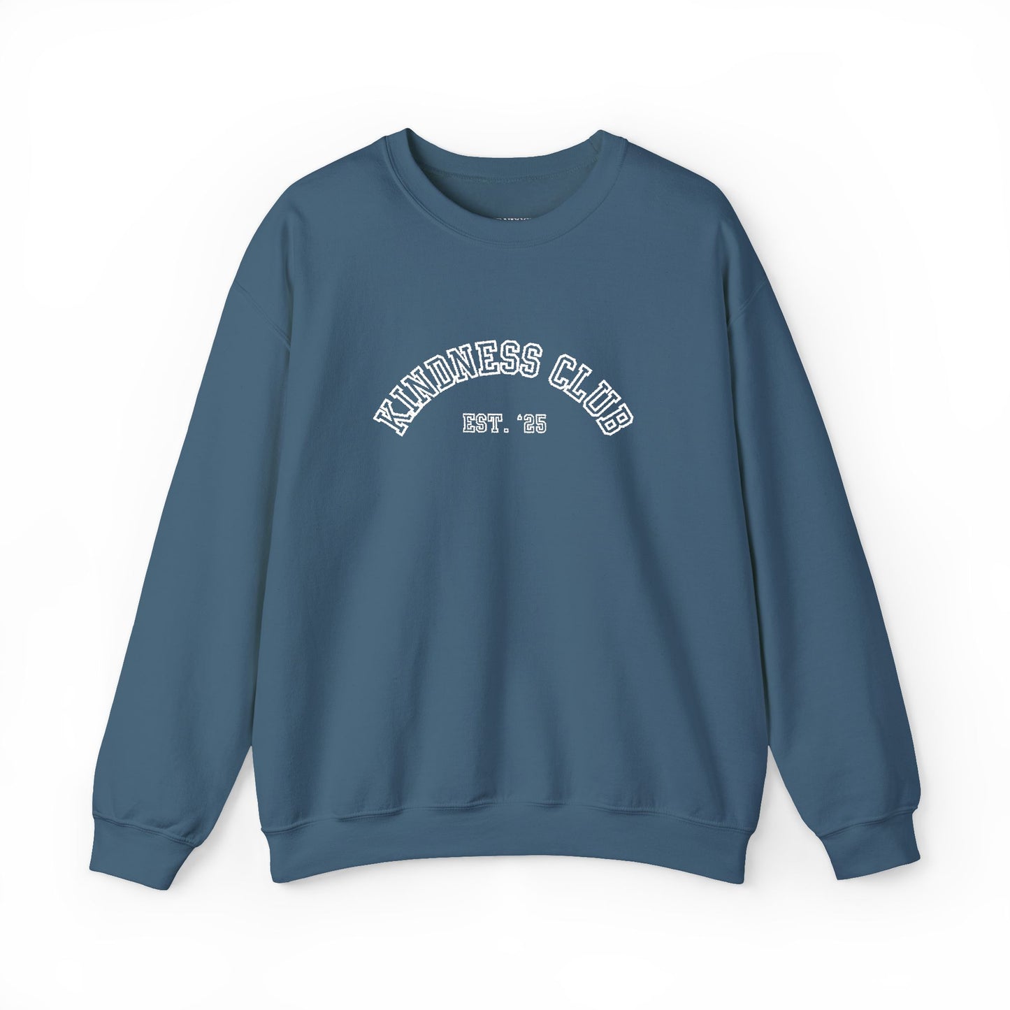 Kindness Club Varsity Embroidered Crewneck Sweatshirt