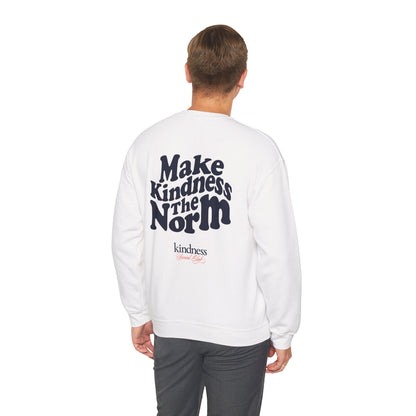 Make Kindness the Norm (Wavy)Unisex Crew Sweatshirt By: Favio Moreno (KSC Light)