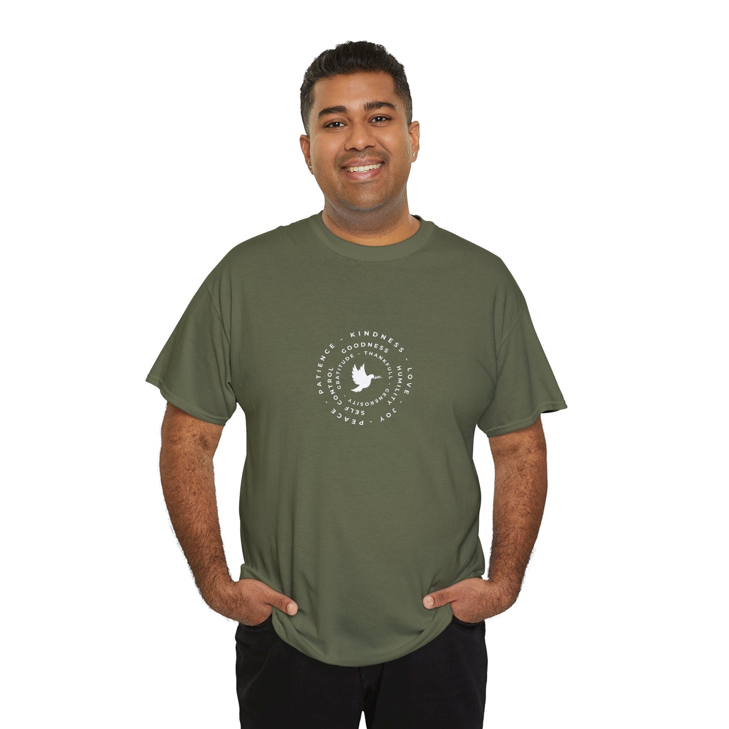 Peace Dove Circle Graphic Tee — "Be Kind To One Another"