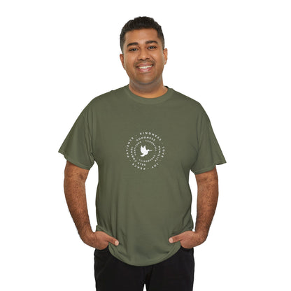 Peace Dove Circle Graphic Tee — "Be Kind To One Another"