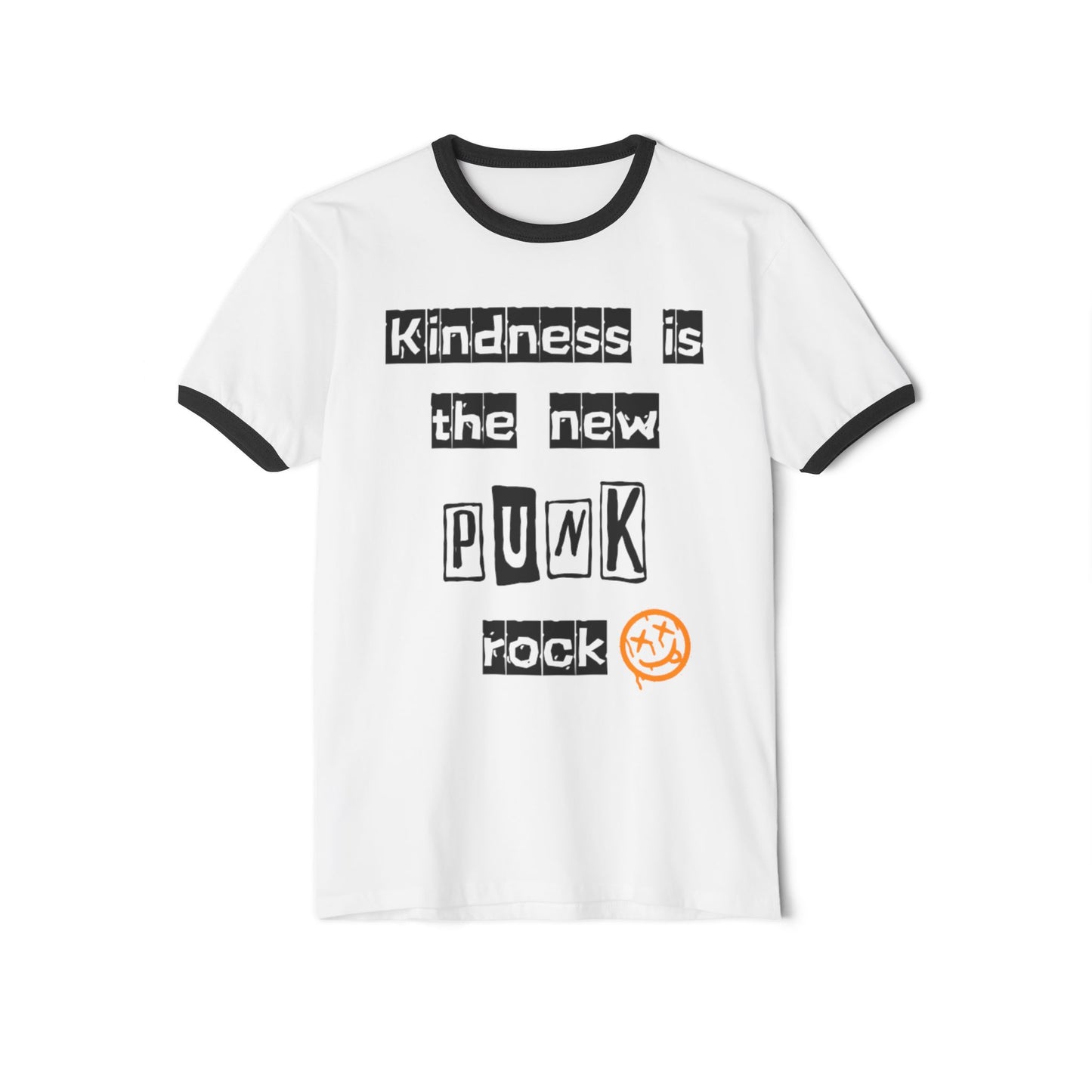 Kindness Is the New Punk Rock Unisex Cotton Ringer T-Shirt
