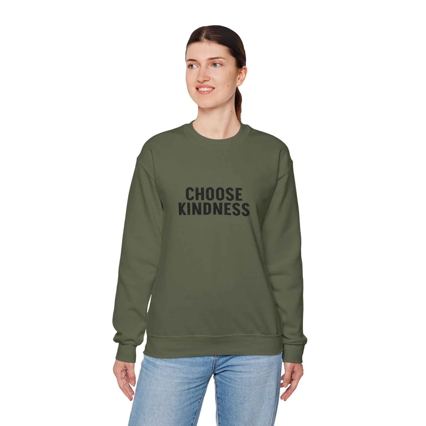 Choose Kindness Embroidered Crewneck Sweatshirt