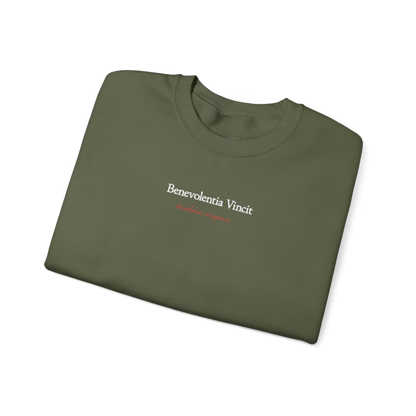 Kindness Conquers Unisex Crew Sweatshirt By: Favio Moreno (KSC Rich)
