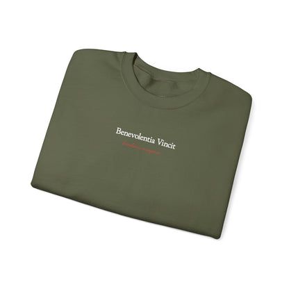 Kindness Conquers Unisex Crew Sweatshirt By: Favio Moreno (KSC Rich)