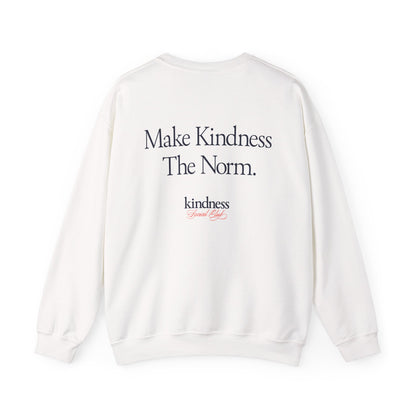 Make Kindness The Norm Unisex Crew Sweatshirt (Reg KSC Light) - By: Favio Moreno