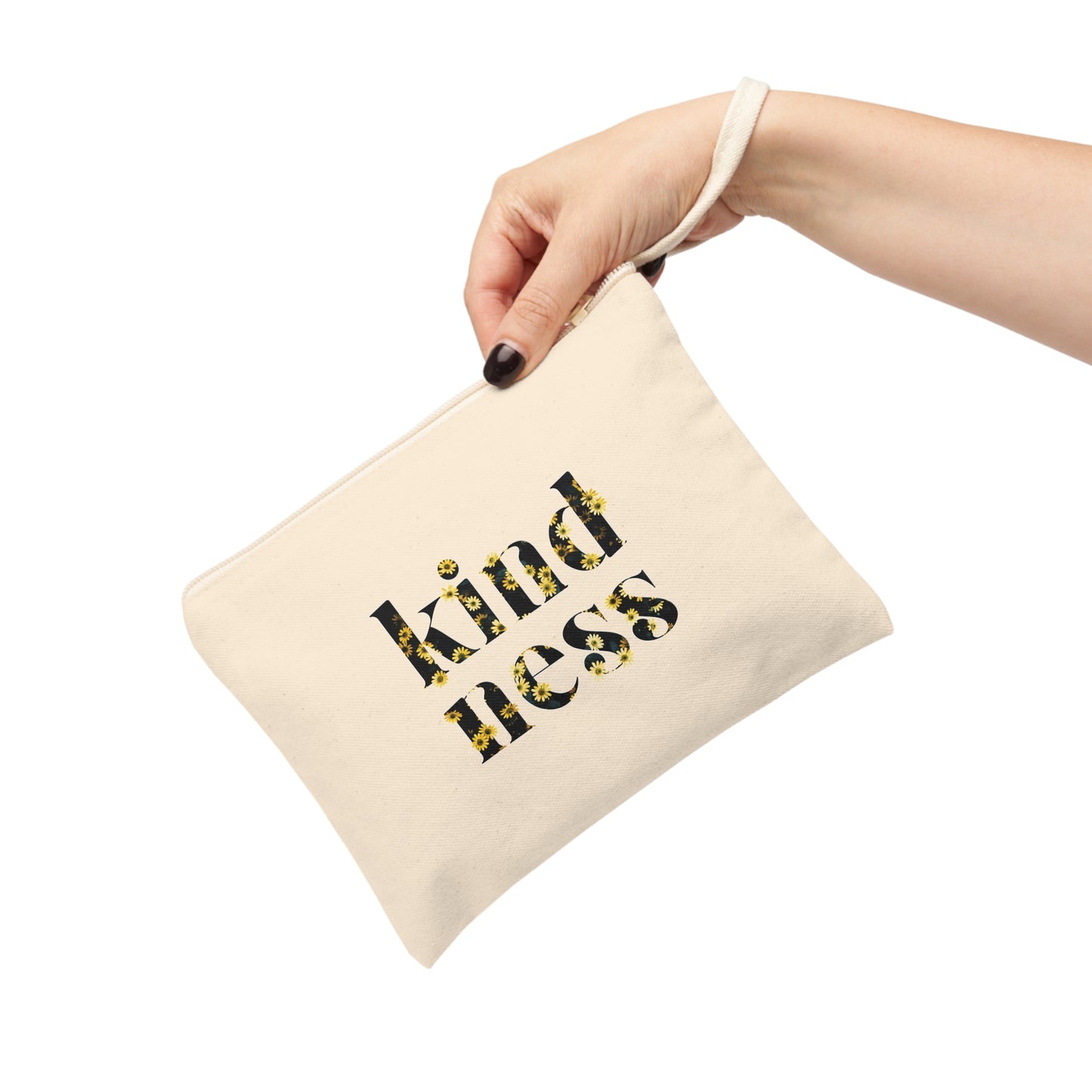 In Bloom By: AMR -  Canvas Zipper Accessory Bag