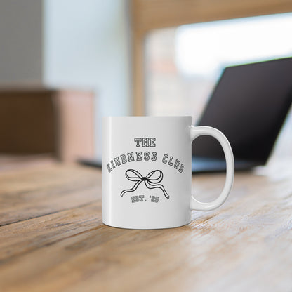 Kindness Club Bow Mug — 11oz Coffee Cup