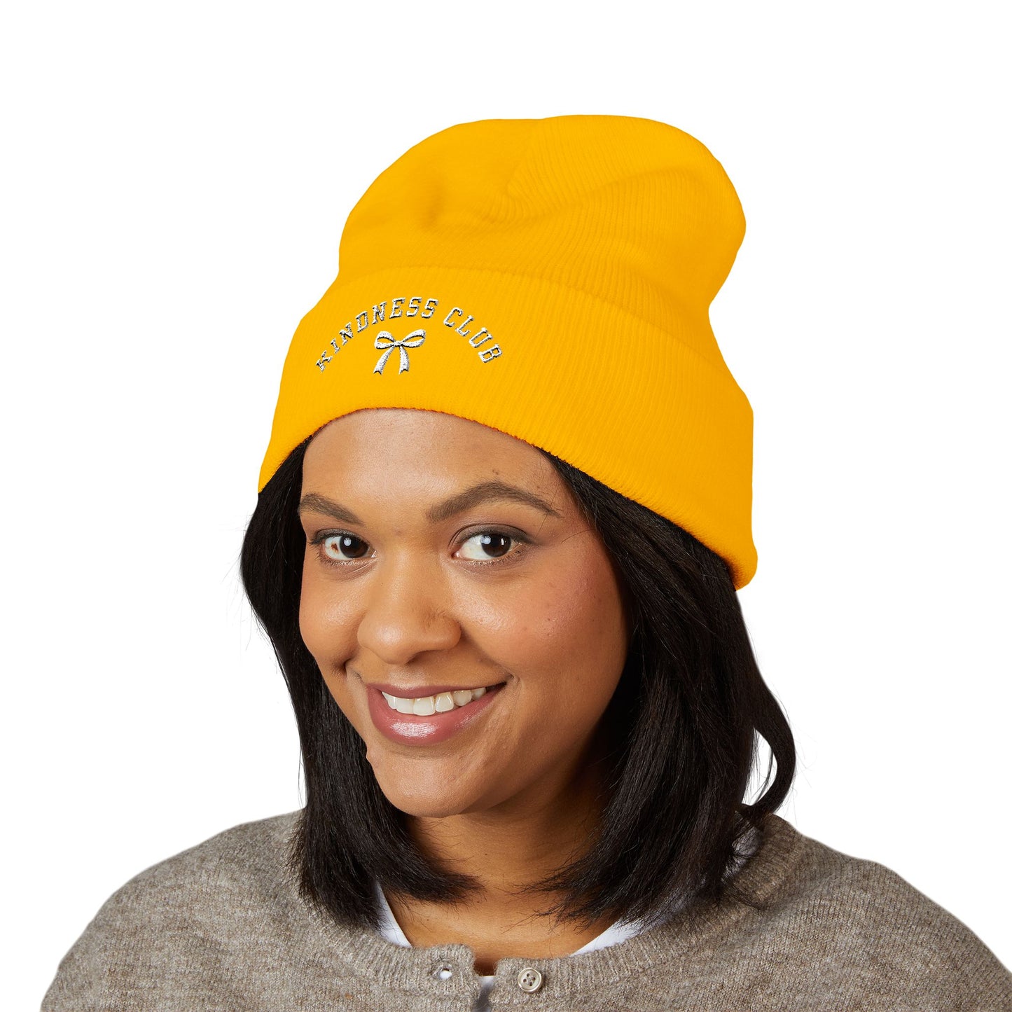 Kindness Club Varsity Embroidered Beanie