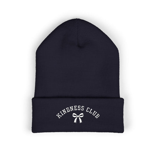 Kindness Club Varsity Embroidered Beanie