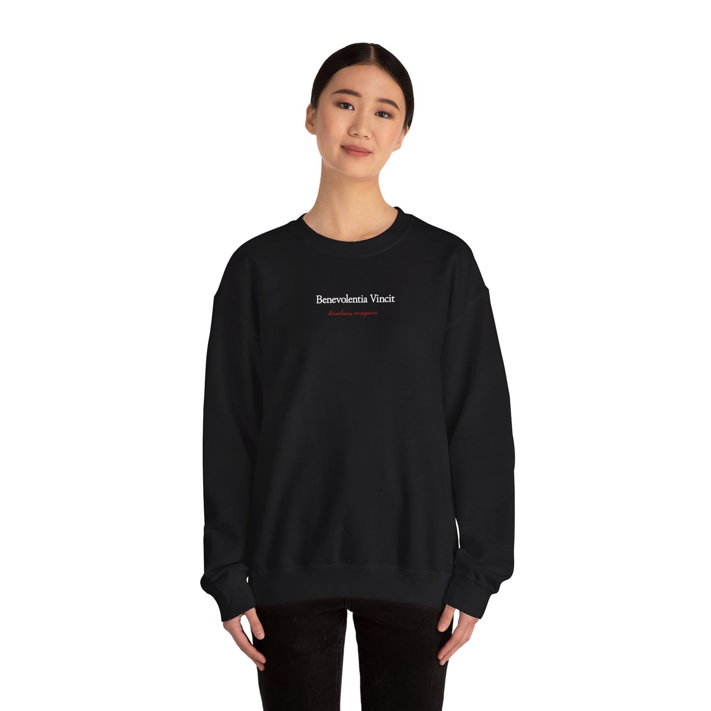 Kindness Conquers Unisex Crew Sweatshirt By: Favio Moreno (KSC Rich)