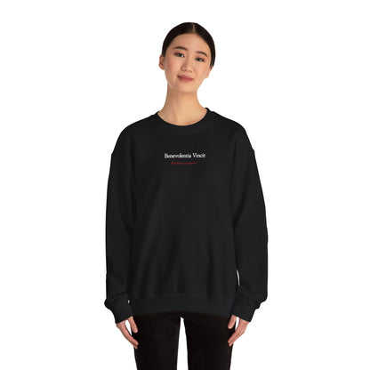 Kindness Conquers Unisex Crew Sweatshirt By: Favio Moreno (KSC Rich)