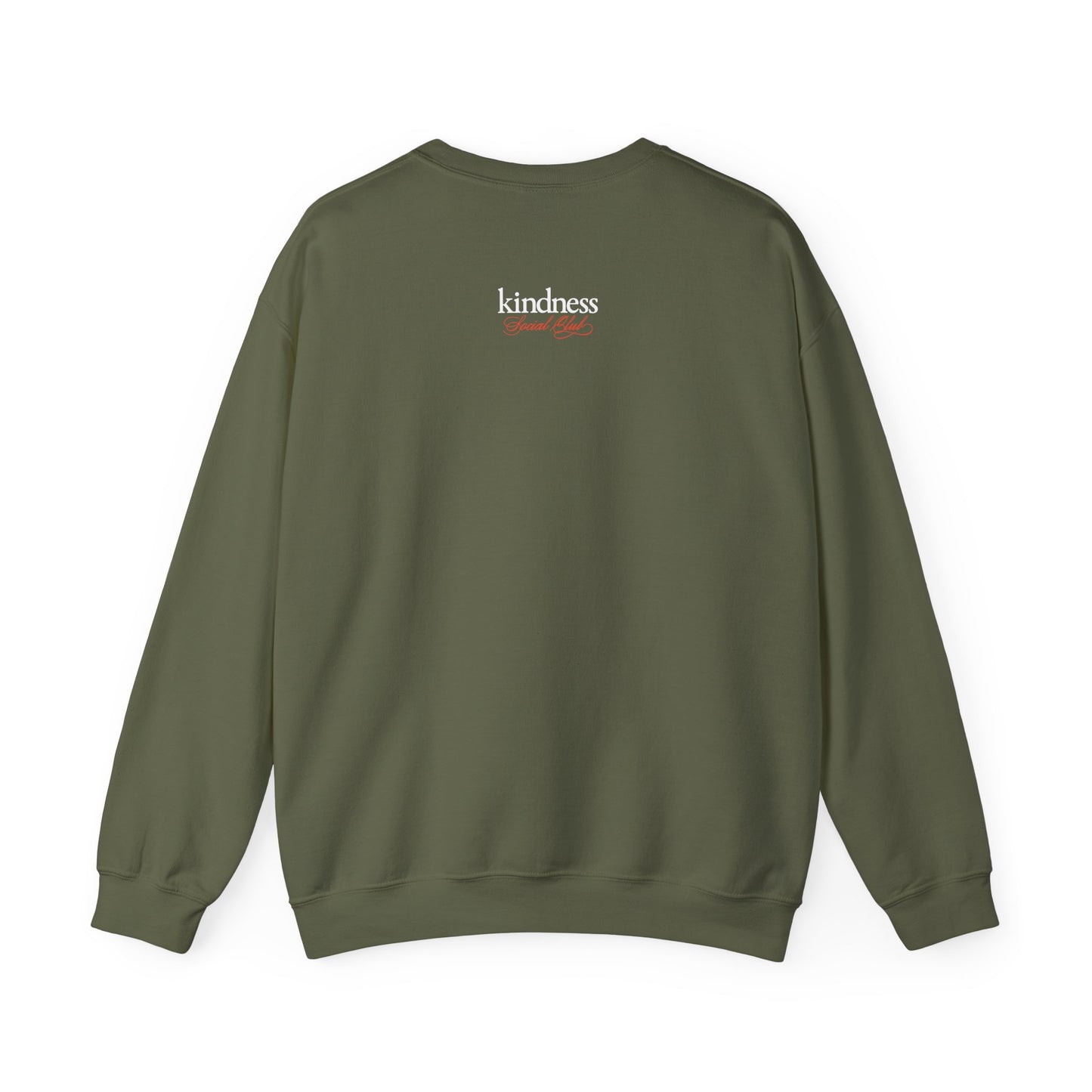 Kindness Social Club - By: Favio Moreno – Varsity Unisex Crew Sweatshirt (KSC Rich)