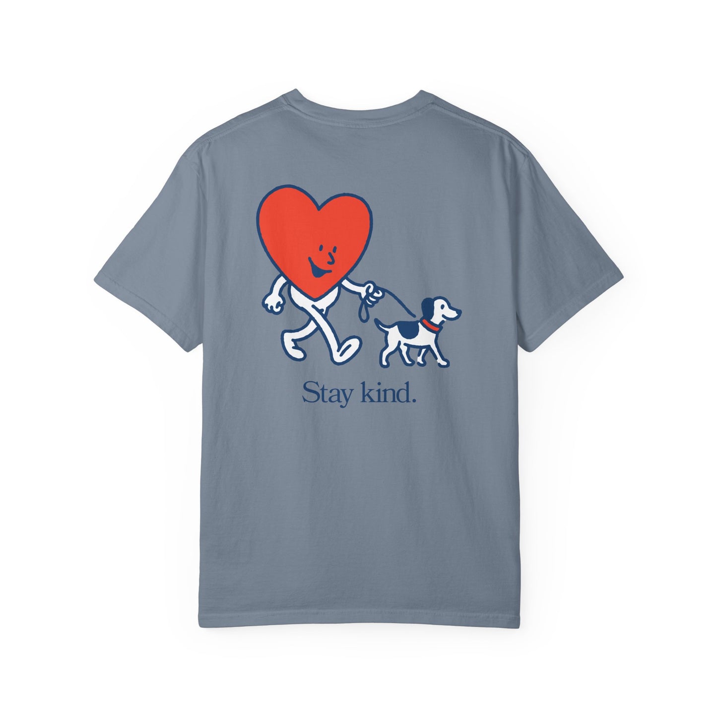 Kindness Social Club T-Shirt — "Stay Kind" Heart & Dog Graphic Tee