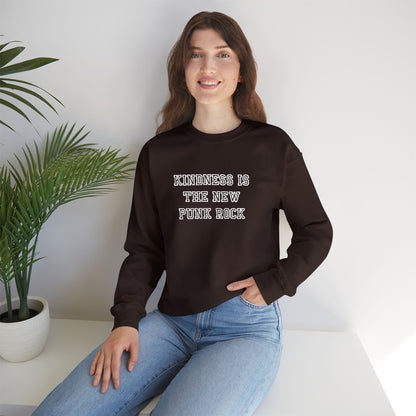 B-Side Rebel (Kindness is Punk) - Varsity Embroidered Crewneck Sweatshirt