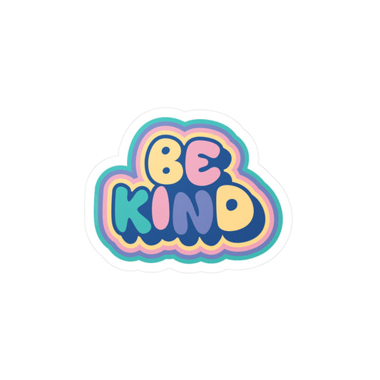 Be Kind Retro Bubble - Vinyl Decal