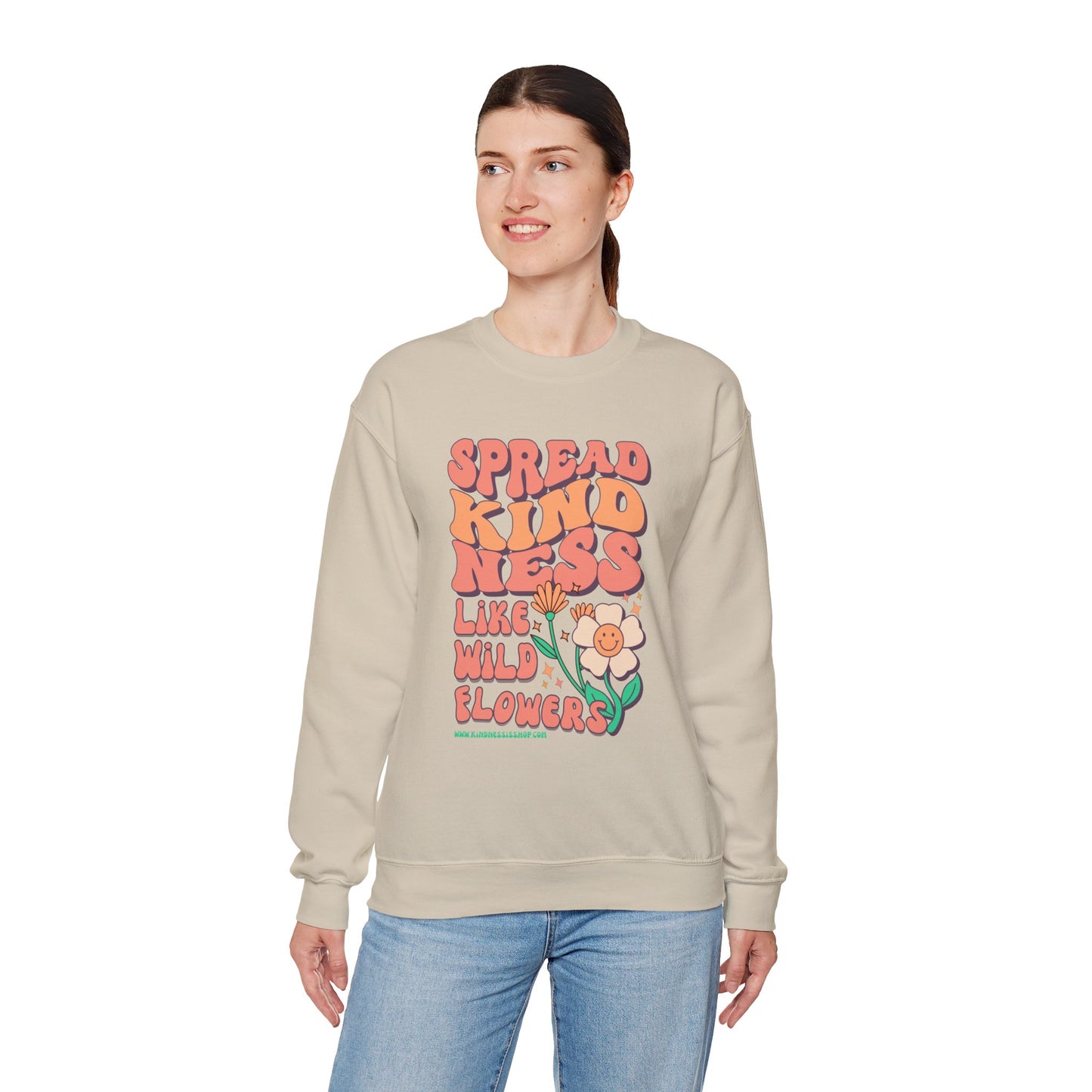 Spread Kindness Like Wildflowers Crewneck Sweatshirt