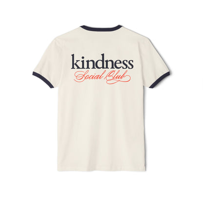 Kindness Conquers By: Favio Moreno Unisex Ringer T-Shirt (KSC)