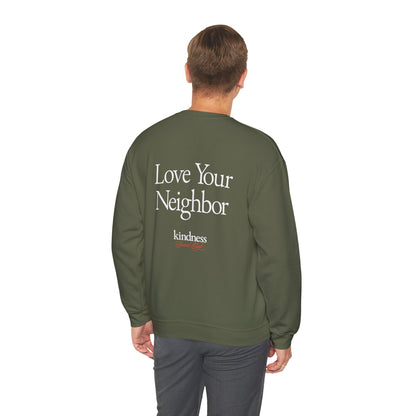 Love your Neighbor - By: Favio Moreno - Unisex Crew Sweatshirt (KSC, Reg, Rich)