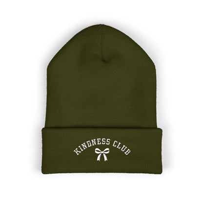 Kindness Club Varsity Embroidered Beanie