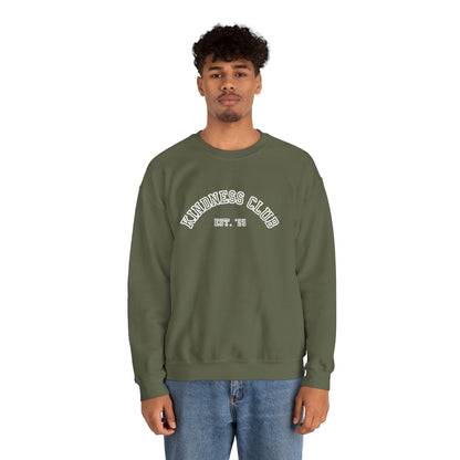Kindness Club Varsity Embroidered Crewneck Sweatshirt