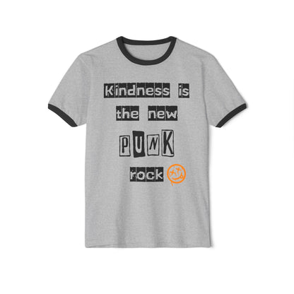 Kindness Is the New Punk Rock Unisex Cotton Ringer T-Shirt