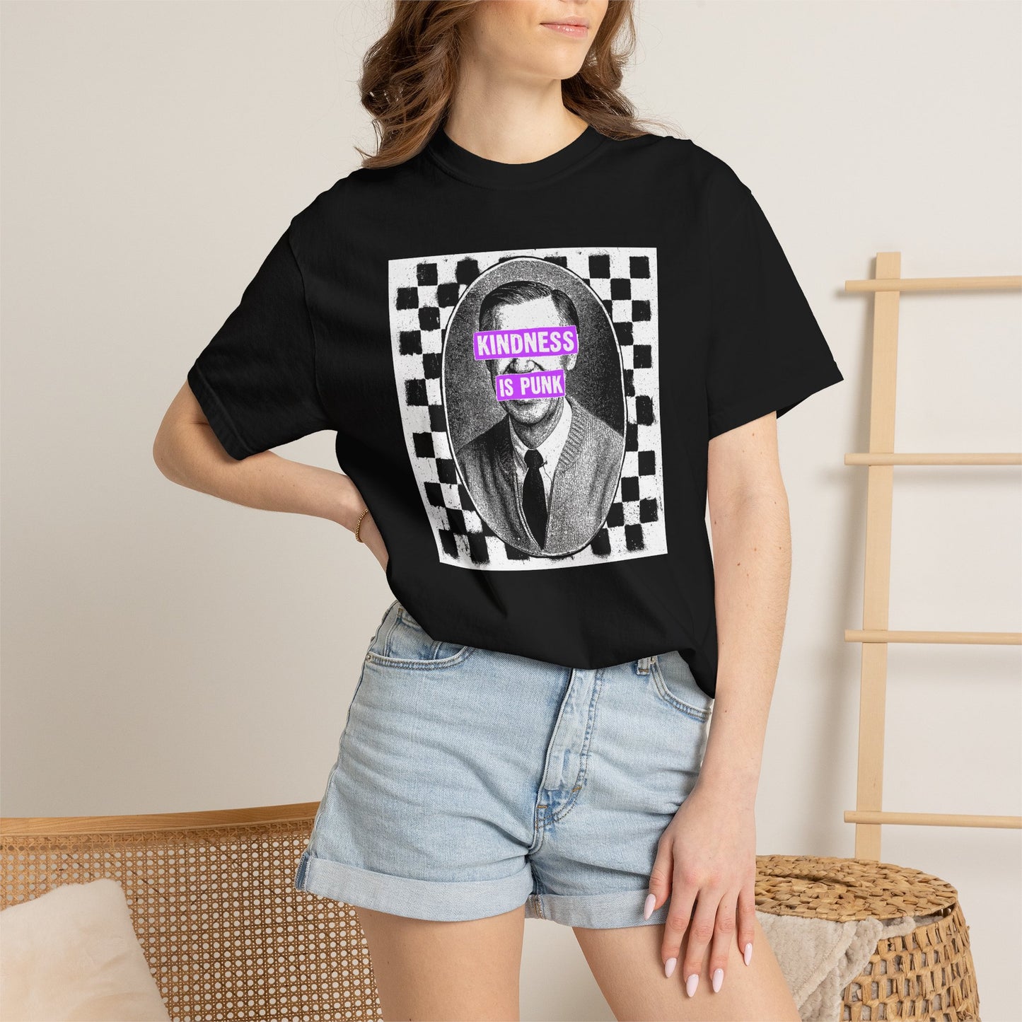 Unlikely Rebel Checkered Edition Unisex T-shirt (Violet)