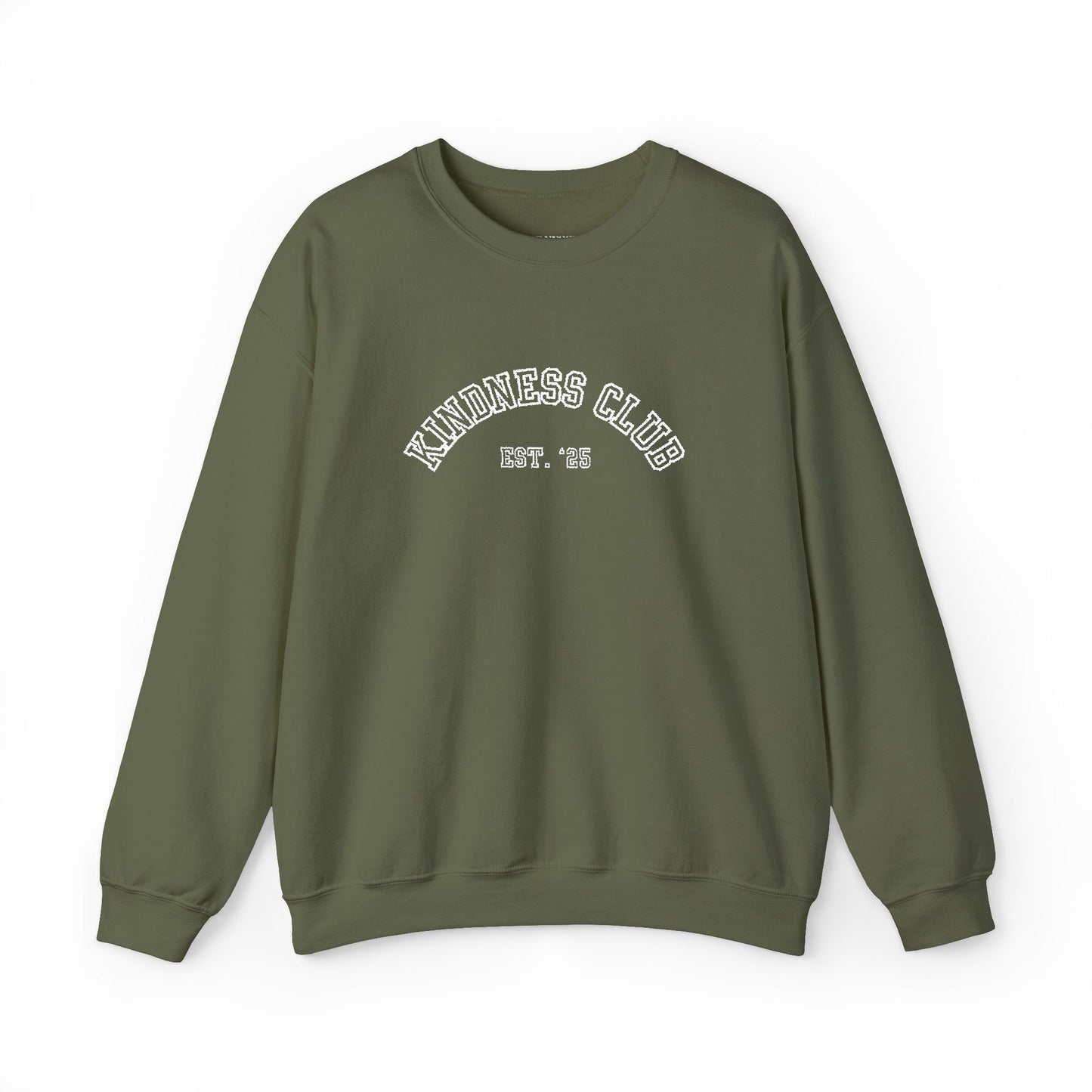 Kindness Club Varsity Embroidered Crewneck Sweatshirt