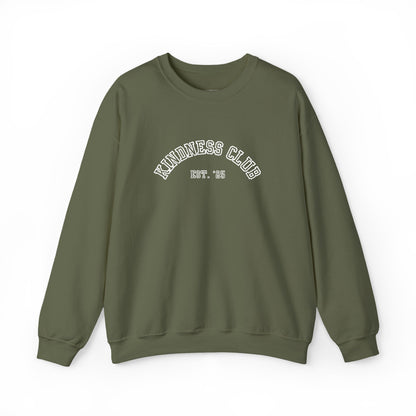 Kindness Club Varsity Embroidered Crewneck Sweatshirt