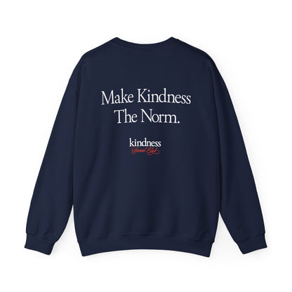 Make Kindness The Norm Unisex Crew Sweatshirt (Reg KSC Rich) - By: Favio Moreno