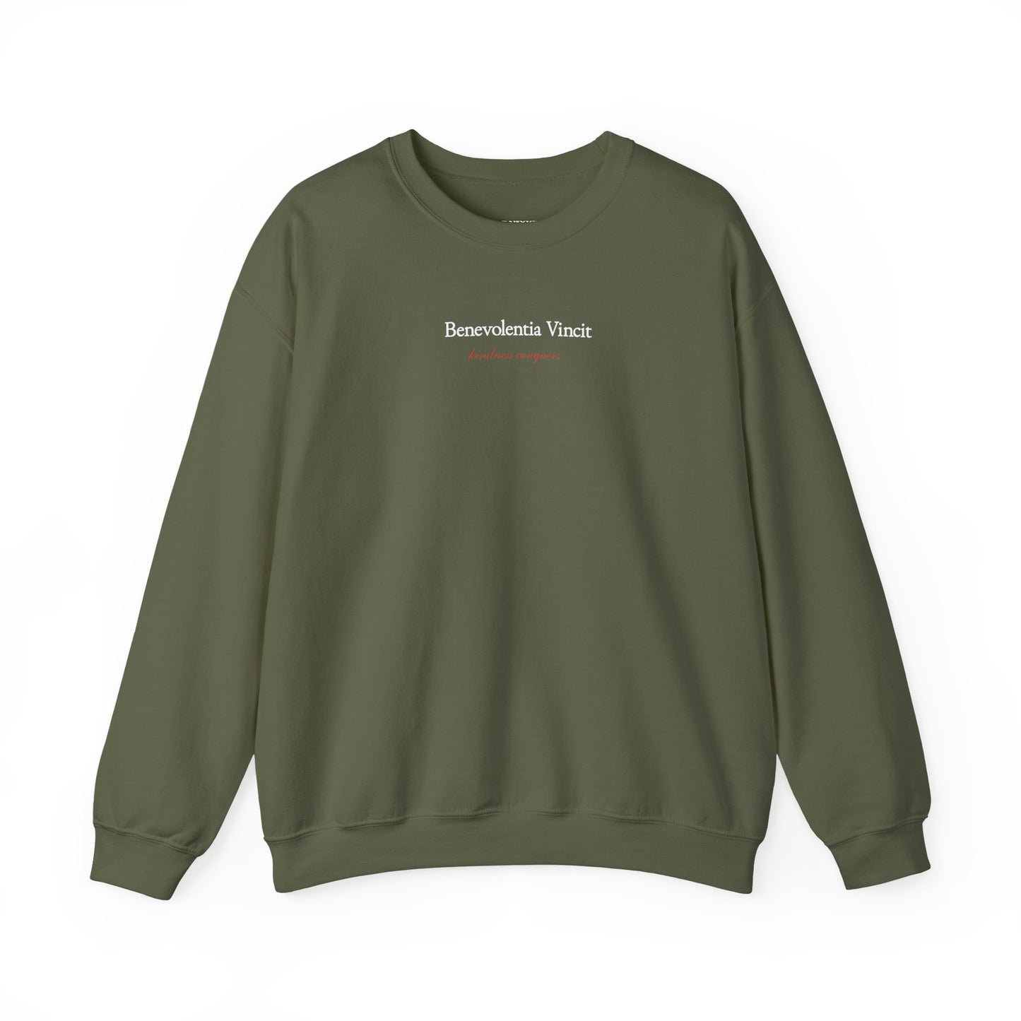 Kindness Conquers Unisex Crew Sweatshirt By: Favio Moreno (KSC Rich)