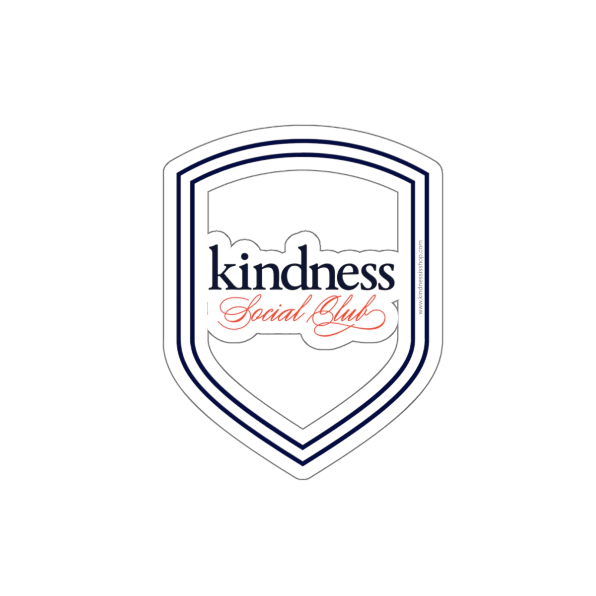 Kindness Social Club Classic (KSC) Die Cut Sticker 3x3 - By: Favio Moreno