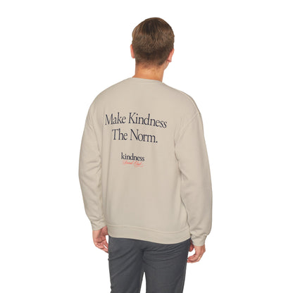 Make Kindness The Norm Unisex Crew Sweatshirt (Reg KSC Light) - By: Favio Moreno
