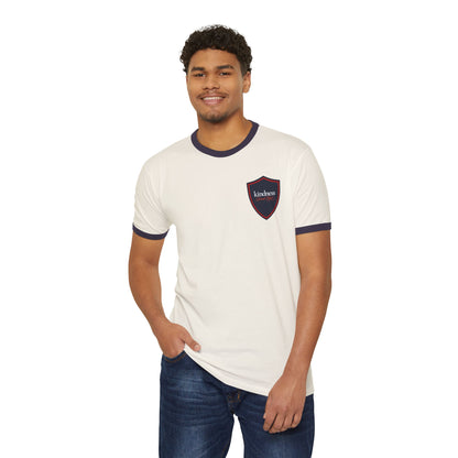 Make Kindness the Norm (Reg) Unisex Ringer T-Shirt - By: Favio Moreno