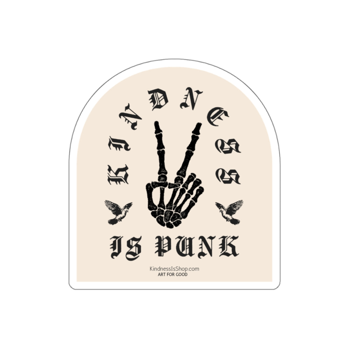 Gothic Dove - By: Favio Moreno - Die-Cut Sticker (3" & 4")