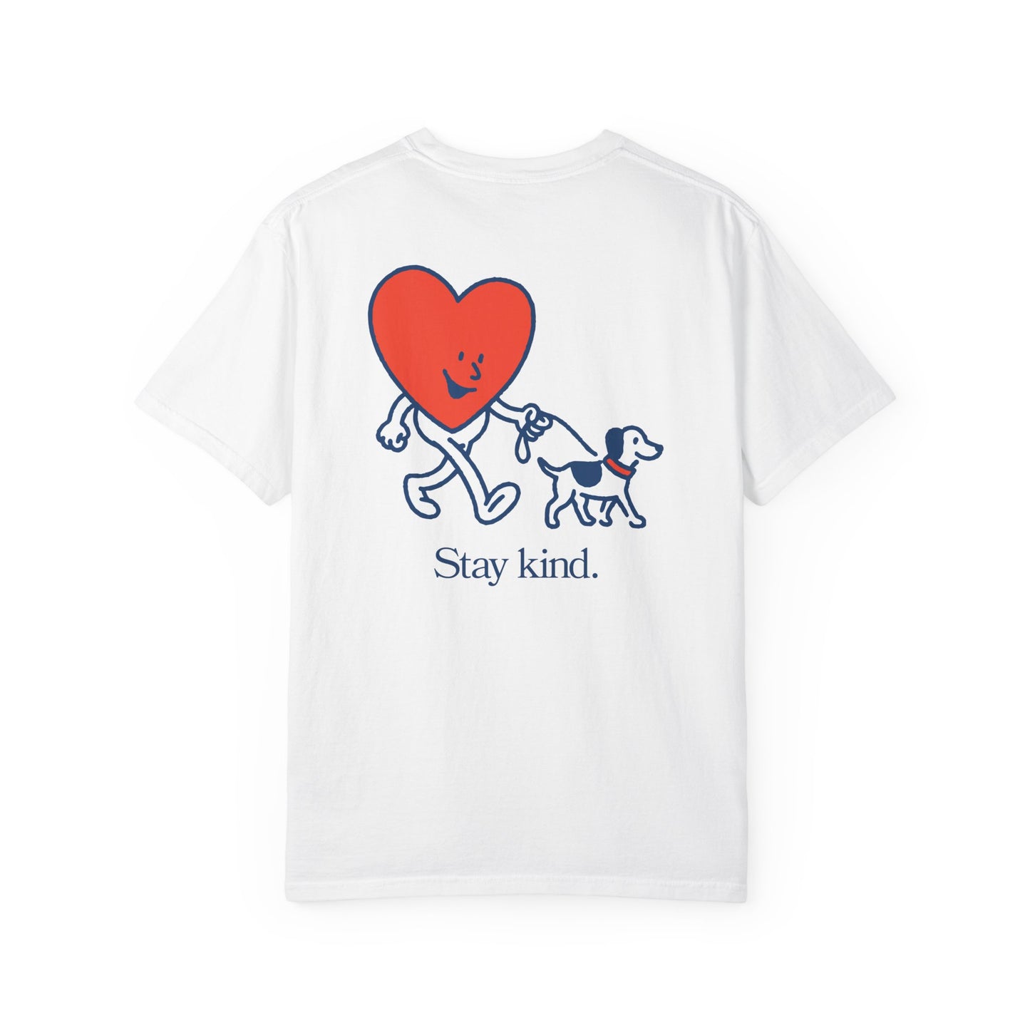 Kindness Social Club T-Shirt — "Stay Kind" Heart & Dog Graphic Tee