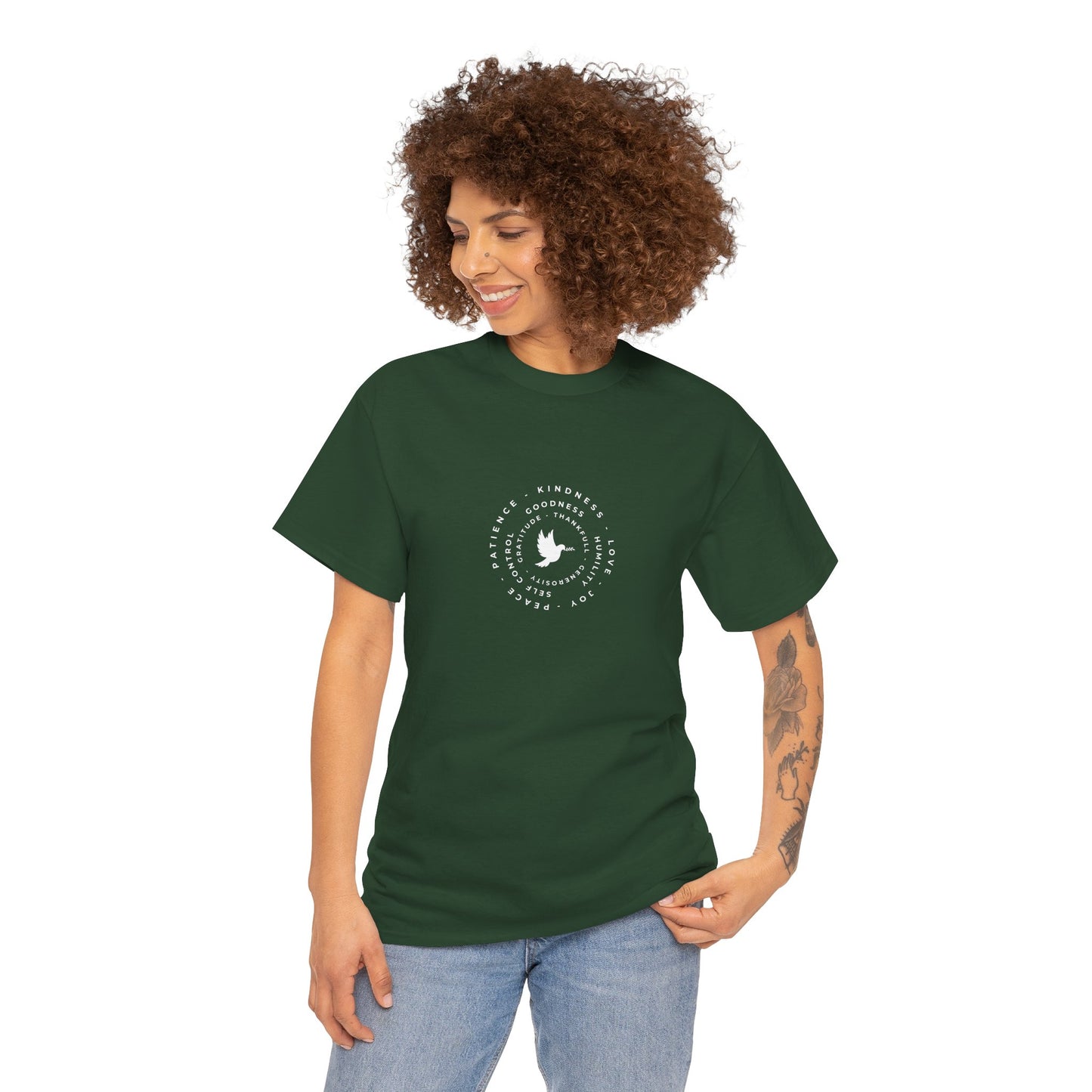Peace Dove Circle Graphic Tee — "Be Kind To One Another"