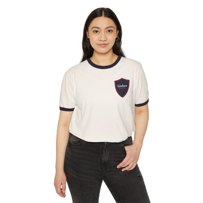 Make Kindness the Norm (Reg) Unisex Ringer T-Shirt - By: Favio Moreno