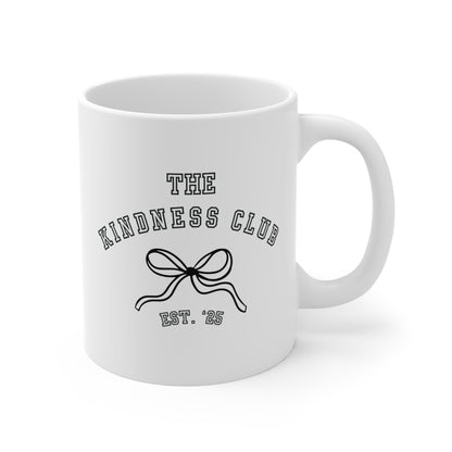 Kindness Club Bow Mug — 11oz Coffee Cup