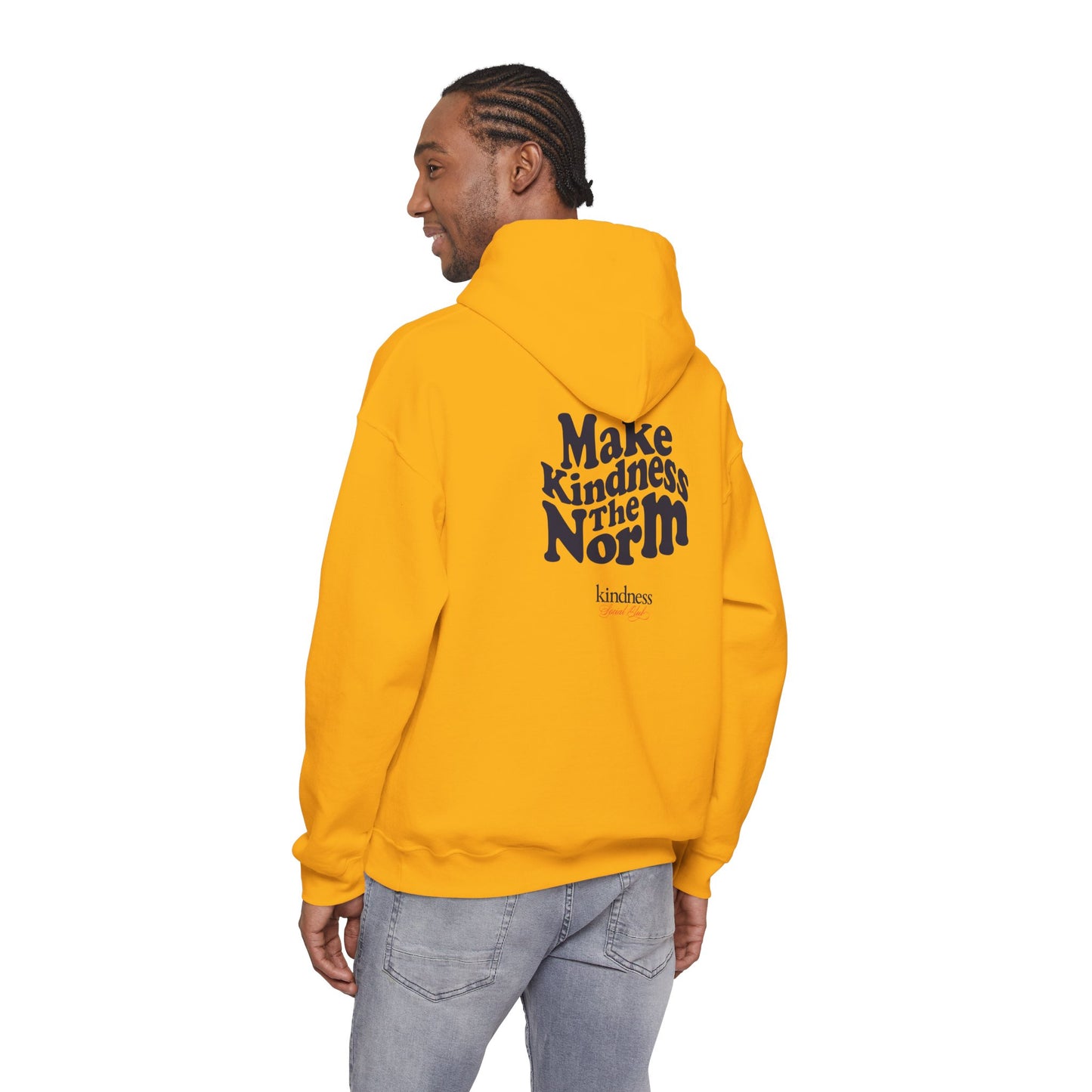 Make Kindness The Norm (Wavy) Unisex Adult Hoodie - By: Favio Moreno (KSC, Light)