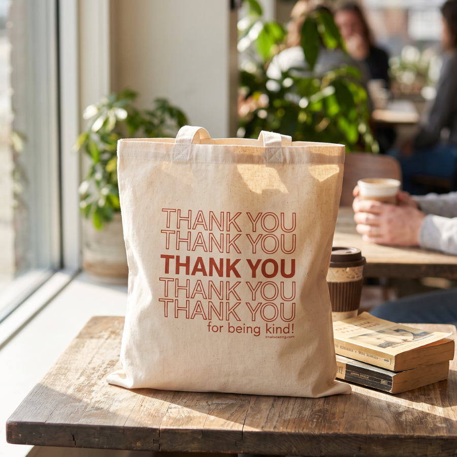 Thank You For Being Kind Canvas Tote Bag