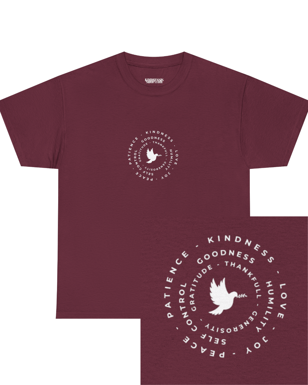 Peace Dove Circle Graphic Tee — "Be Kind To One Another"