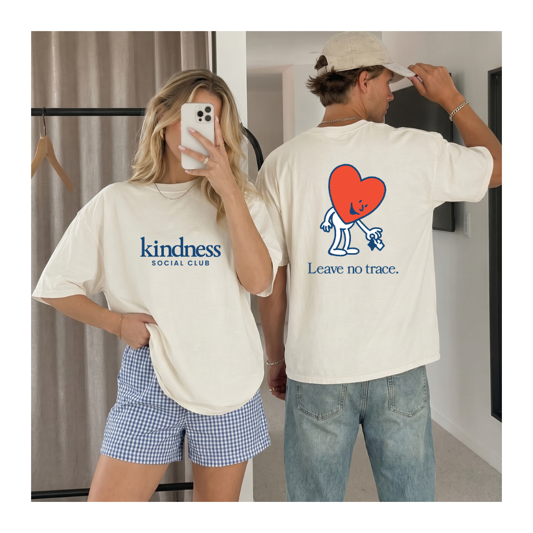 "Leave No Trace" Heart Graphic - Kindness Social Club T-Shirt